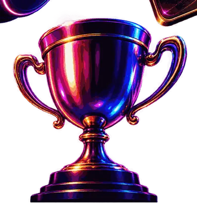 Trofeo cromado que reciben los ganadores del torneo semanal